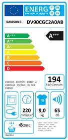 Set výrobků Samsung WW80CGC04DABLE + DV90CGC2A0ABLE černá barva
