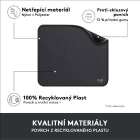 Podložka pod myš Logitech Mouse Pad Studio Series, 20 × 23 cm černá barva
