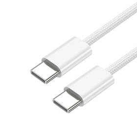 Kabel CubeNest USB-C/USB-C, 60W, 1m, 4 ks bílá barva
