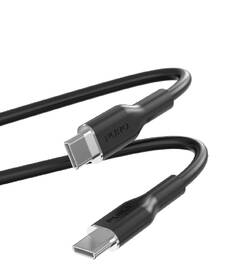 Kabel Puro Soft USB-C/USB-C 60 W, 1,5 m černá barva
