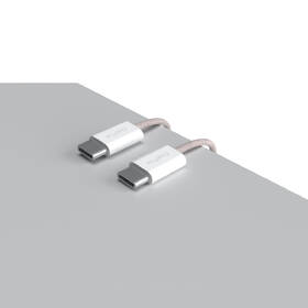 Kabel Puro Fabrik FABK4 USB-C/USB-C, 60 W, 1,5 m růžová barva
