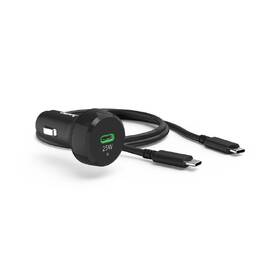 Adaptér do auta Hama 25 W, USB-C PD/QC + kabel USB C 1 m černá barva
