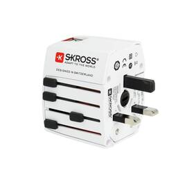 Cestovní adaptér SKROSS MUV USB, USB A+C, univerzální pro 150 zemí 
