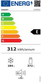 Americká lednice Concept LA7691bc černá barva
