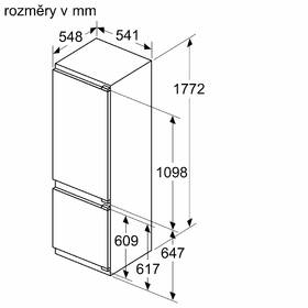 Chladnička s mrazničkou Bosch KIV87VFE0 bílá barva
