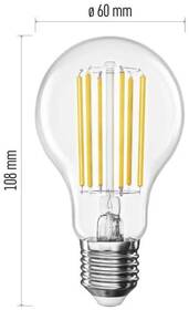 Žárovka LED EMOS Filament klasik, 7,2W, 1521lm, E27, neutrální bílá 
