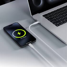 Kabel Allity AUC-02, 60W, USB-C/USB-C, 2m bílá barva
