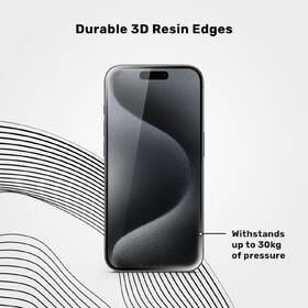 Tvrzené sklo Epico Sapphire UNUM 3D s instalačním rámečkem na Apple iPhone 16 Pro Max 
