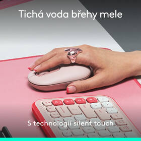 Myš Logitech POP růžová barva
