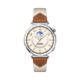 Chytré hodinky Huawei Watch GT 5 41 mm - Silver + Brown Woven Strap 
