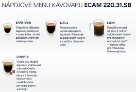 Espresso De'Longhi ECAM 220.31.SB černá barva
