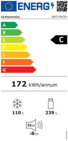 Chladnička s mrazničkou LG GBG7190CEV černá barva

