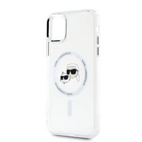 Kryt na mobil Karl Lagerfeld K&CH Heads Metal Frame na Apple iPhone 11, MagSafe průhledná
