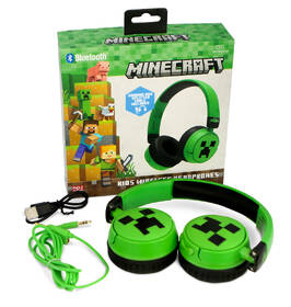 Sluchátka OTL Technologies Minecraft Creeper Wireless černá barva
