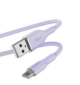 Kabel Puro Soft USB-C/USB-A 60 W, 1,5 m fialová barva
