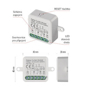 Modul EMOS GoSmart motorický IP-2121CZ, ZigBee, 1-kanálový 
