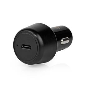 Adaptér do auta Nedis USB-C, 30W černá barva
