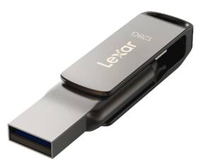 USB Flash Lexar JumpDrive D400 Dual, 128GB šedá barva
