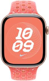 Řemínek Apple 42mm žhavě oranžový Nike sportovní řemínek - S/M 
