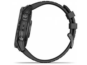 Chytré hodinky Garmin fenix 7X Pro Sapphire Solar - Titan Carbon Grey / Black Silicone Band 
