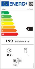 Mraznička Candy CCHH 200E bílá barva
