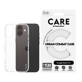 Kryt na mobil PanzerGlass CARE Urban Combat na Apple Iphone 16 Plus průhledná
