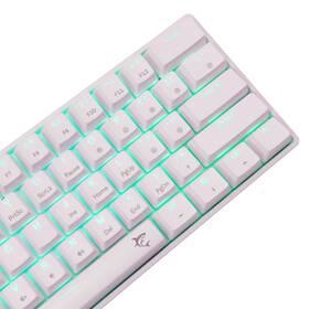 Klávesnice White Shark SHINOBI 2, US layout, Red Switch bílá barva
