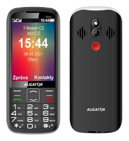 Mobilní telefon Aligator A835 Senior černá barva
