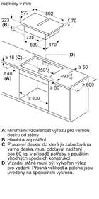 Indukční varná deska s odsáváním Bosch PVQ811H26E ovládání DirectSelect+ černá barva
