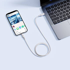 Kabel Baseus Silky USB-C/USB-C, 100W, 1m bílá barva
