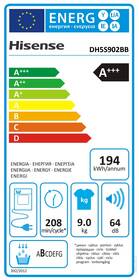 Sušička prádla Hisense DH5S902BB černá barva
