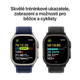 Chytré hodinky Apple GPS + Cellular 49mm pouzdro z černého titanu - černý trailový tah - M/L 
