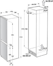 Chladnička s mrazničkou Gorenje NRKI517D61WF bílá barva
