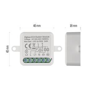 Modul EMOS GoSmart spínací IP-2102SZ, ZigBee, 2-kanálový 
