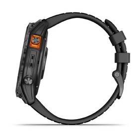 Chytré hodinky Garmin fenix 7X Pro Glass Solar -  Gray / Black Silicone Band + Topo Czech PRO voucher 
