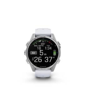 Chytré hodinky Garmin fenix 8 43 mm AMOLED - Silver / Whitestone Silicone Band + Topo Czech PRO voucher 
