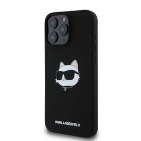 Kryt na mobil Karl Lagerfeld Choupette Head na Apple Iphone 16 Pro, MagSafe černá barva
