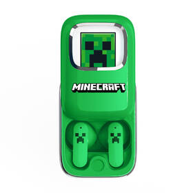 Sluchátka OTL Technologies Minecraft Creeper Slide TWS zelená barva
