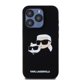 Kryt na mobil Karl Lagerfeld Double Heads, MagSafe na Apple iPhone 15 Pro Black černá barva
