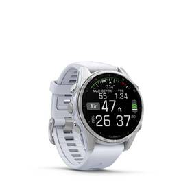 Chytré hodinky Garmin fenix 8 43 mm AMOLED - Silver / Whitestone Silicone Band + Topo Czech PRO voucher 
