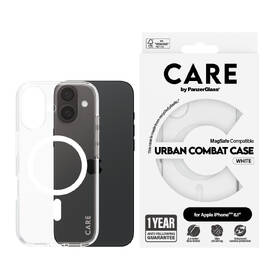 Kryt na mobil PanzerGlass CARE Urban Combat na Apple Iphone 16, MagSafe bílá barva
