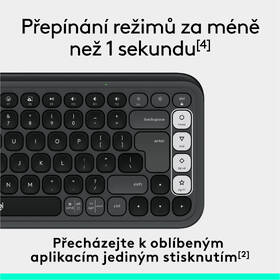 Klávesnice Logitech POP ICON, US layout šedá barva
