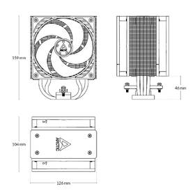 Chladič CPU Arctic Cooling 36 Black 
