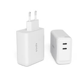 Nabíječka do sítě Epico 100W GaN USB-C / USB-C + kabel USB-C, 2m bílá barva
