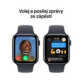 Chytré hodinky Apple GPS 44mm pouzdro z temně inkoustového hliníku - temně inkoustový sportovní řemínek - S/M 
