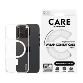 Kryt na mobil PanzerGlass CARE Urban Combat na Apple Iphone 16 Pro, MagSafe bílá barva
