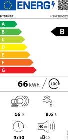 Myčka nádobí Hisense HS673B60BX černá barva
