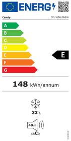 Mraznička Candy CFU 050 ENEW bílá barva
