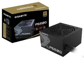 Zdroj GIGABYTE P650G - 650W 80PLUS Gold černá barva
