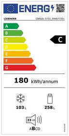 Chladnička s mrazničkou Liebherr CBNsdc 5733 stříbrná barva
